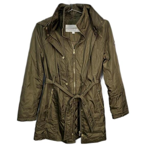 Khaki Green Jessica Simpson Hooded Anorak Jacket Medium - Picture 1 of 5